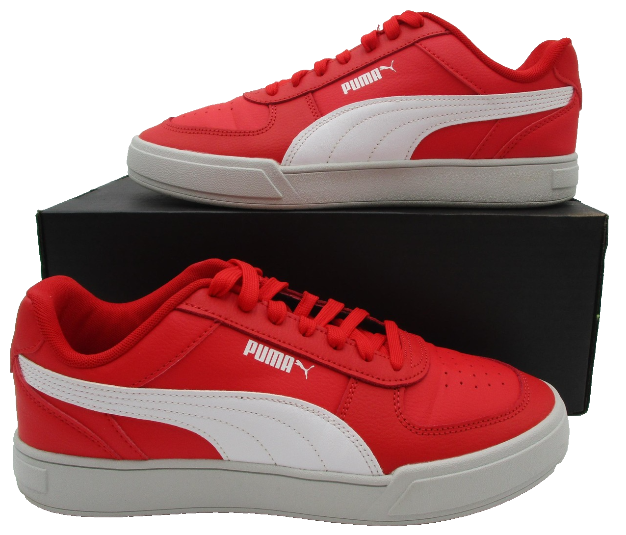 Puma Shoes Mens Sz 10 Red White Low Top Casual Colorblock Sneakers 38081019 1S80