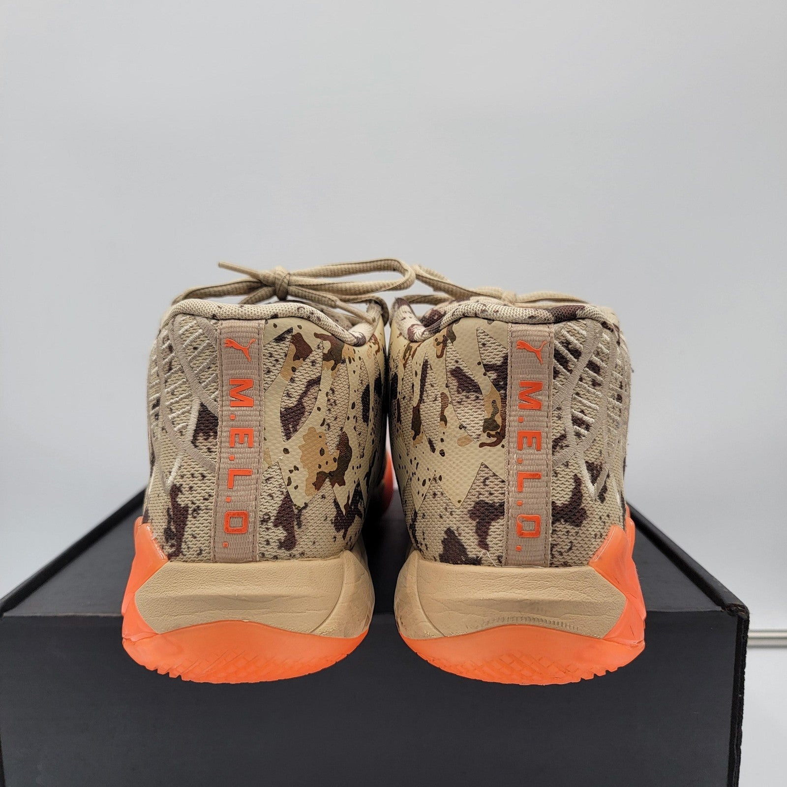 Puma MB.01 Shoes Mens Size 11 Beige Orange LaMelo Basketball Camo 379217013174