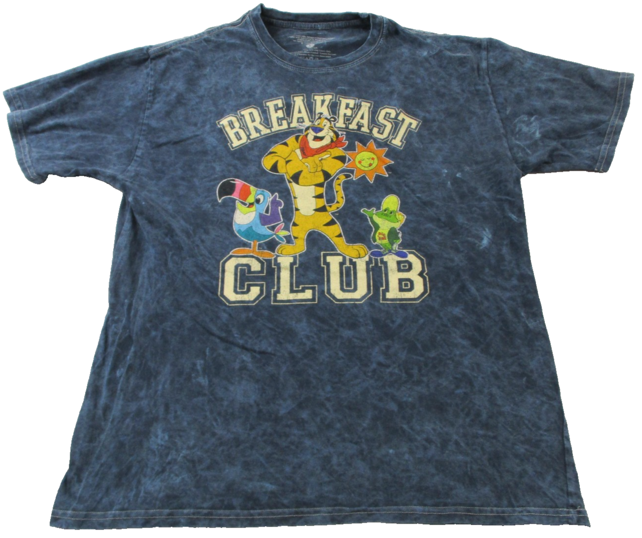 Kelloggs Breakfast Club Tony Tiger Toucan Sam Mineral Wash Tee Mens L Used 15710