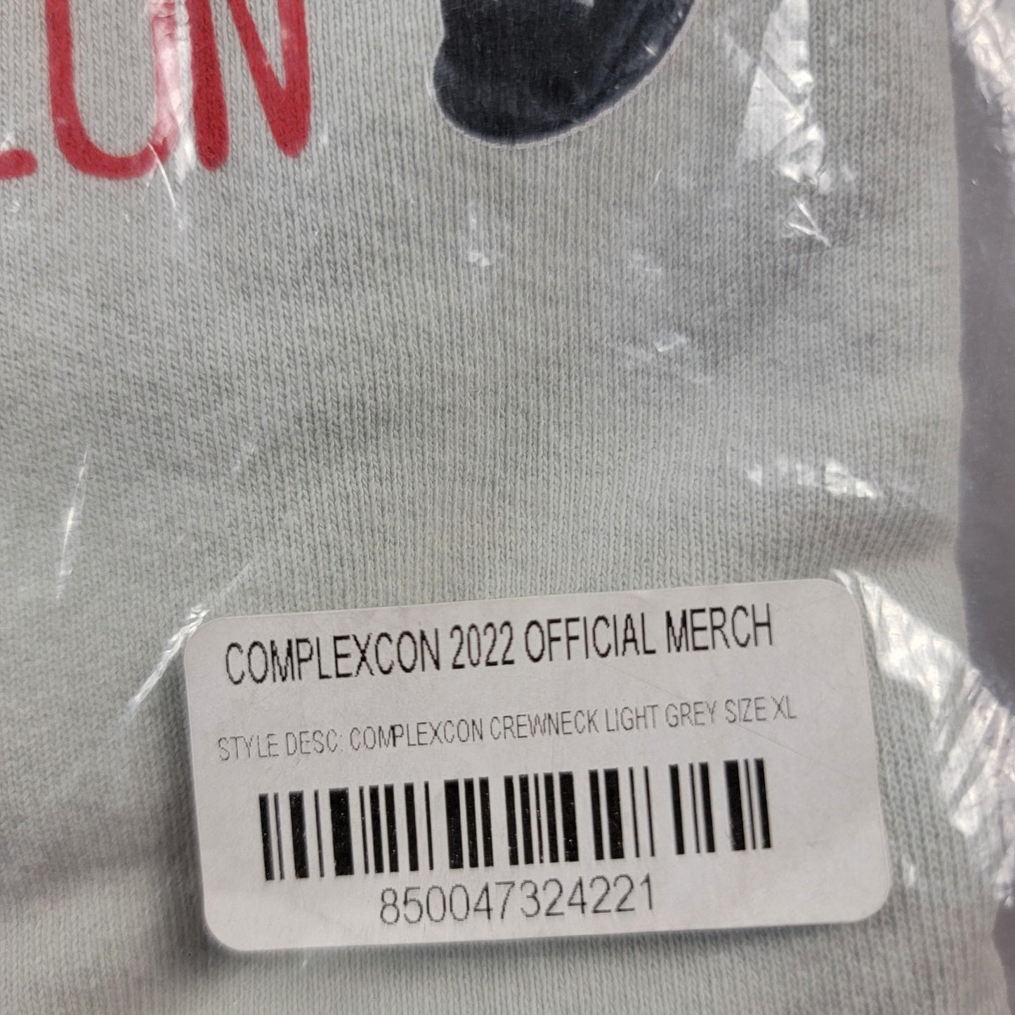 ComplexCon Crewneck Sweatshirt XL Light Grey 2022 Official Merch EcoCycle