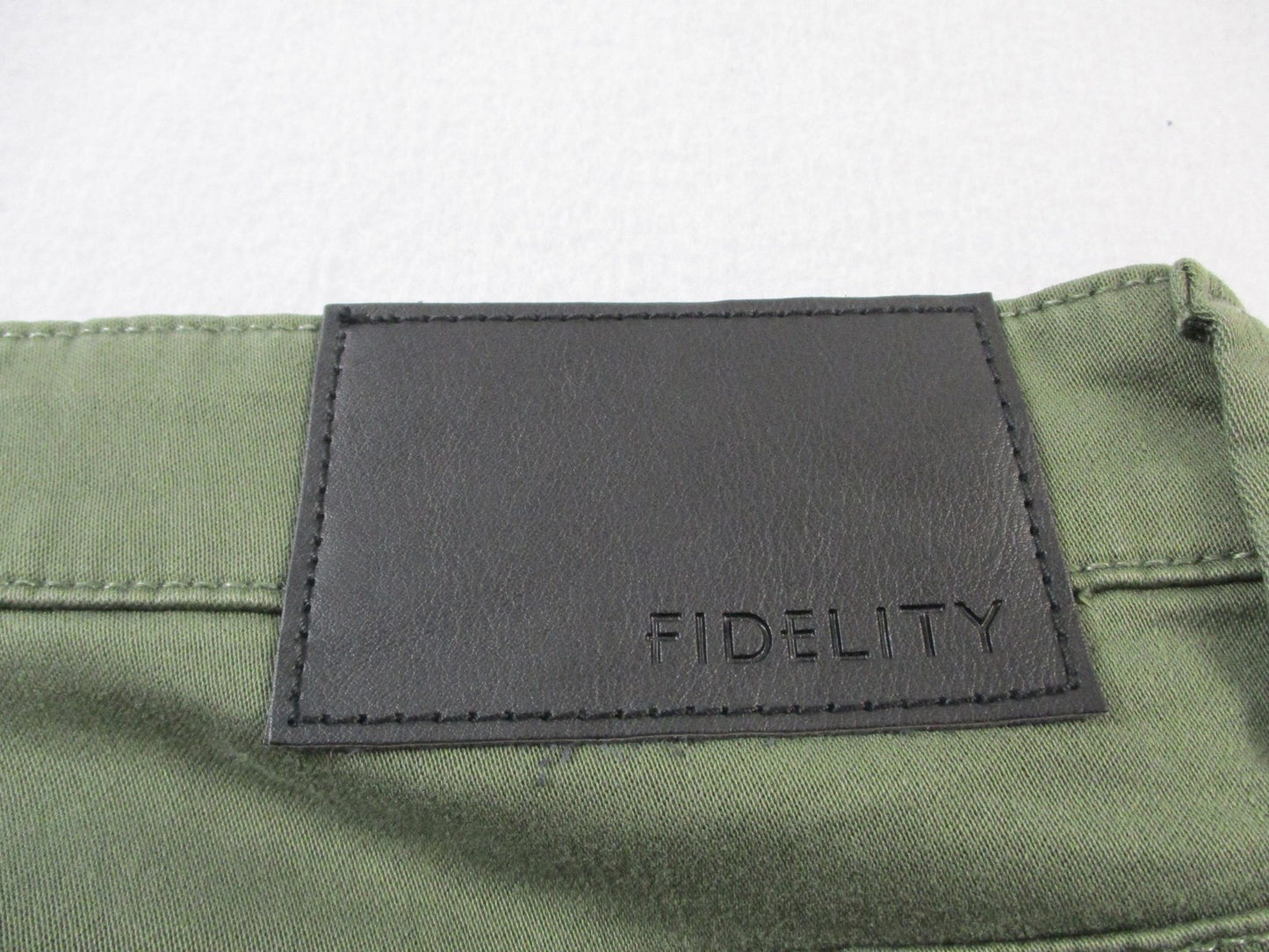 Fidelity Denim Jeans Mens 32x32 Green Slim Straight Stretch Denim Pants