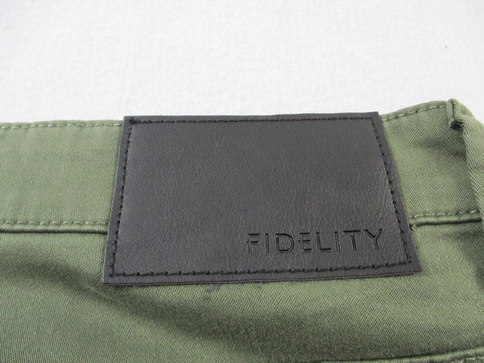 Fidelity Denim Jeans Mens 32x32 Green Slim Straight Stretch Denim Pants
