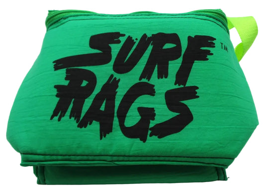 Surf Rags Green Toiletry Bag Neon Strap Travel Makeup Shaving Case Unisex Zip0