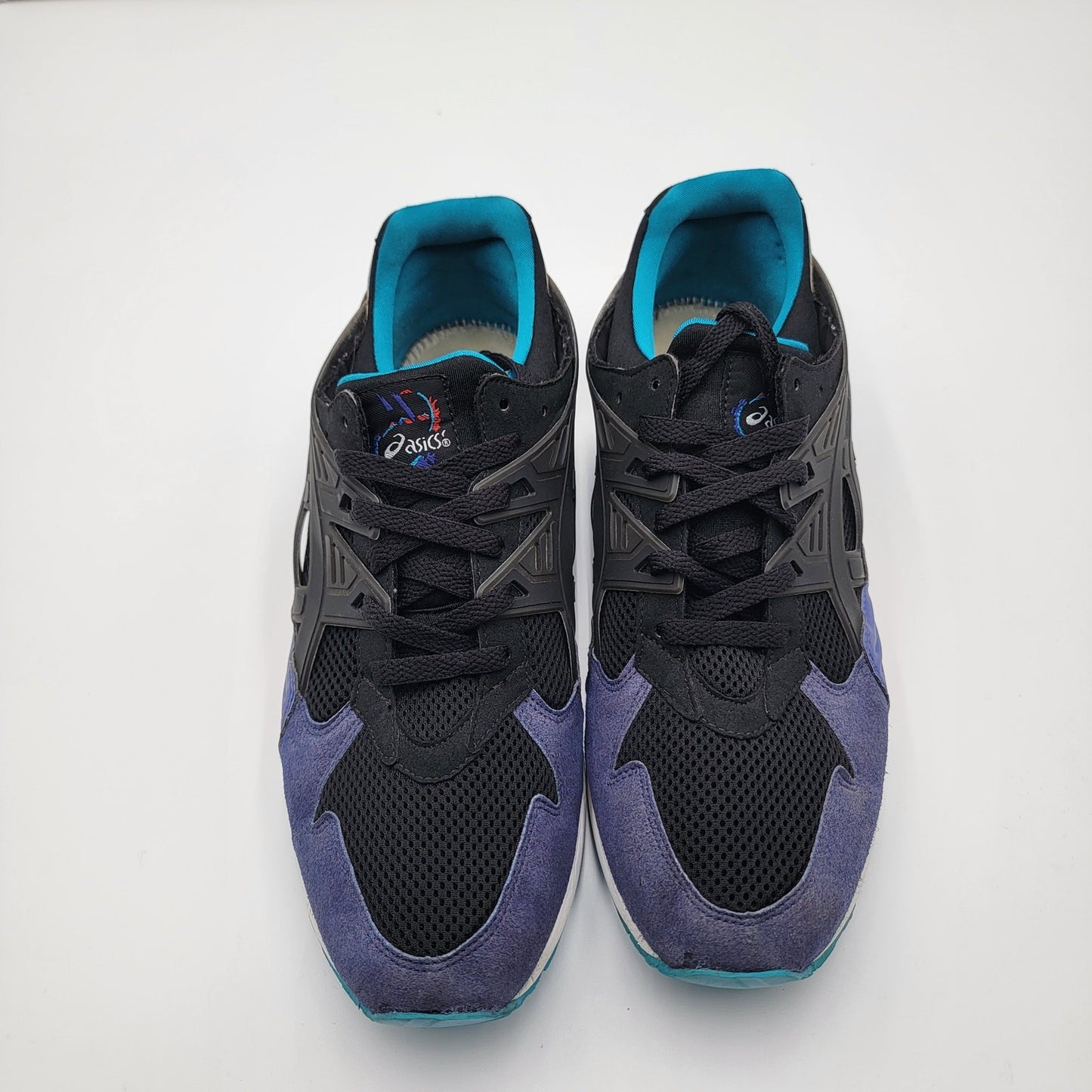ASICS GELKayano Trainer Men's 10.5 Black Purple Blue Retro Running Shoes