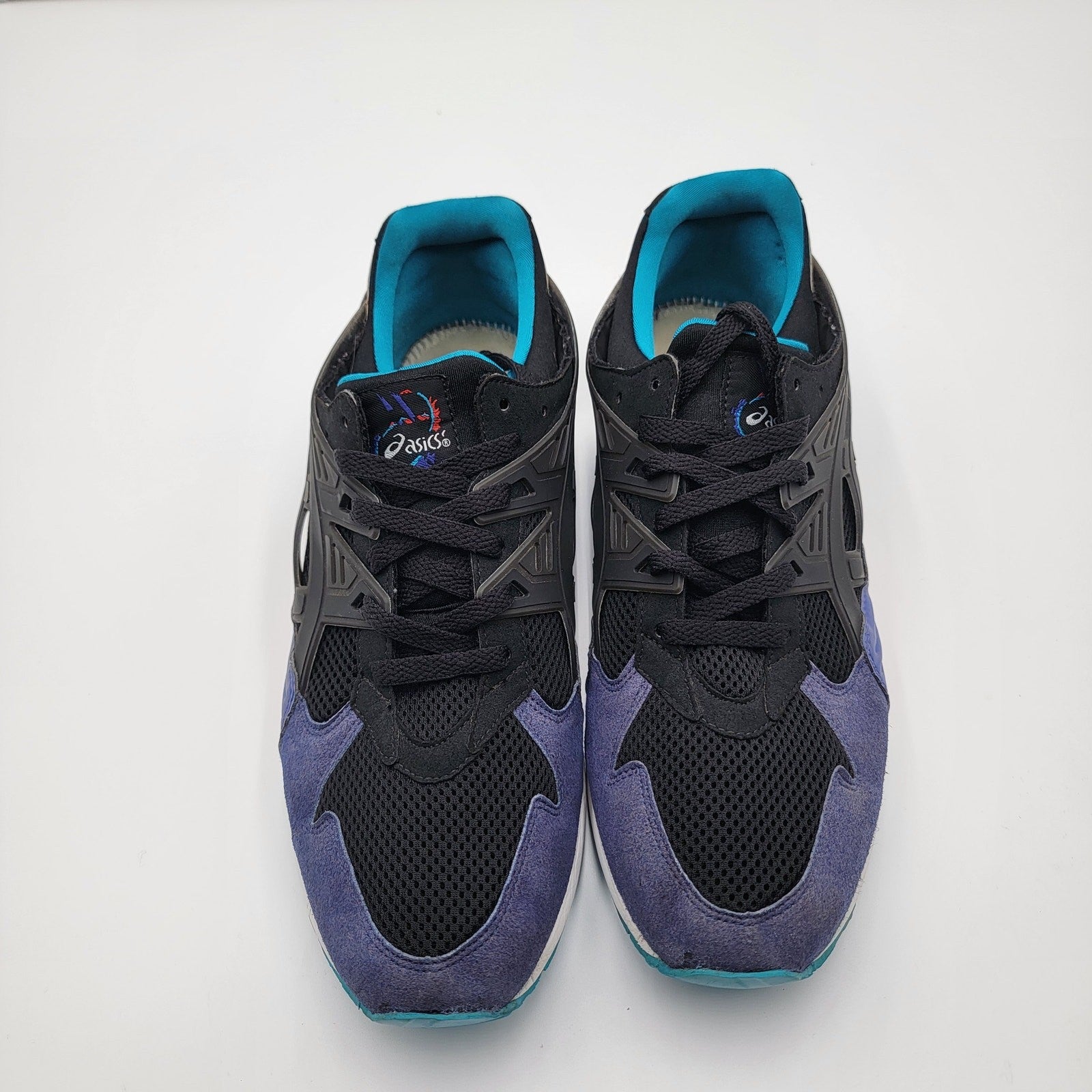 ASICS GELKayano Trainer Men's 10.5 Black Purple Blue Retro Running Shoes