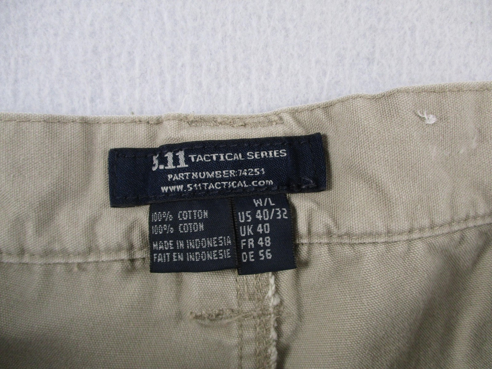 5.11 Tactical Cargo Pants Mens 40x32 Beige Relaxed Fit Cotton Canvas Utility2