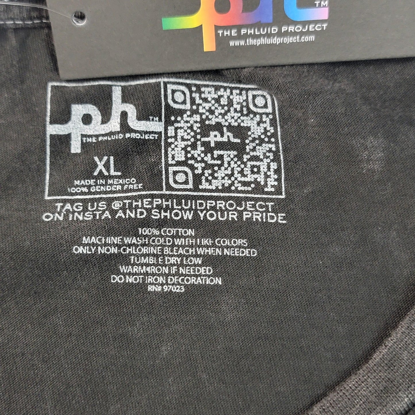 Phluid Project Shirt Mens XL Black Kind Is Cool Be Cool Pride Graphic