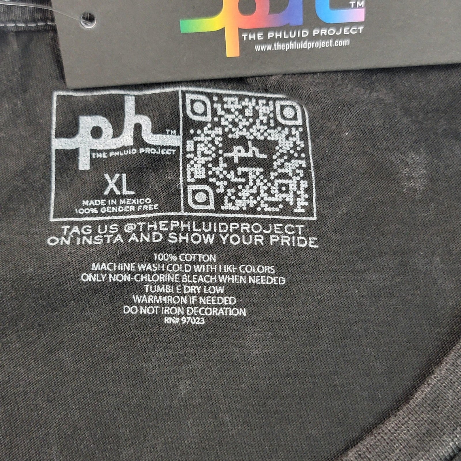 Phluid Project Shirt Mens XL Black Kind Is Cool Be Cool Pride Graphic