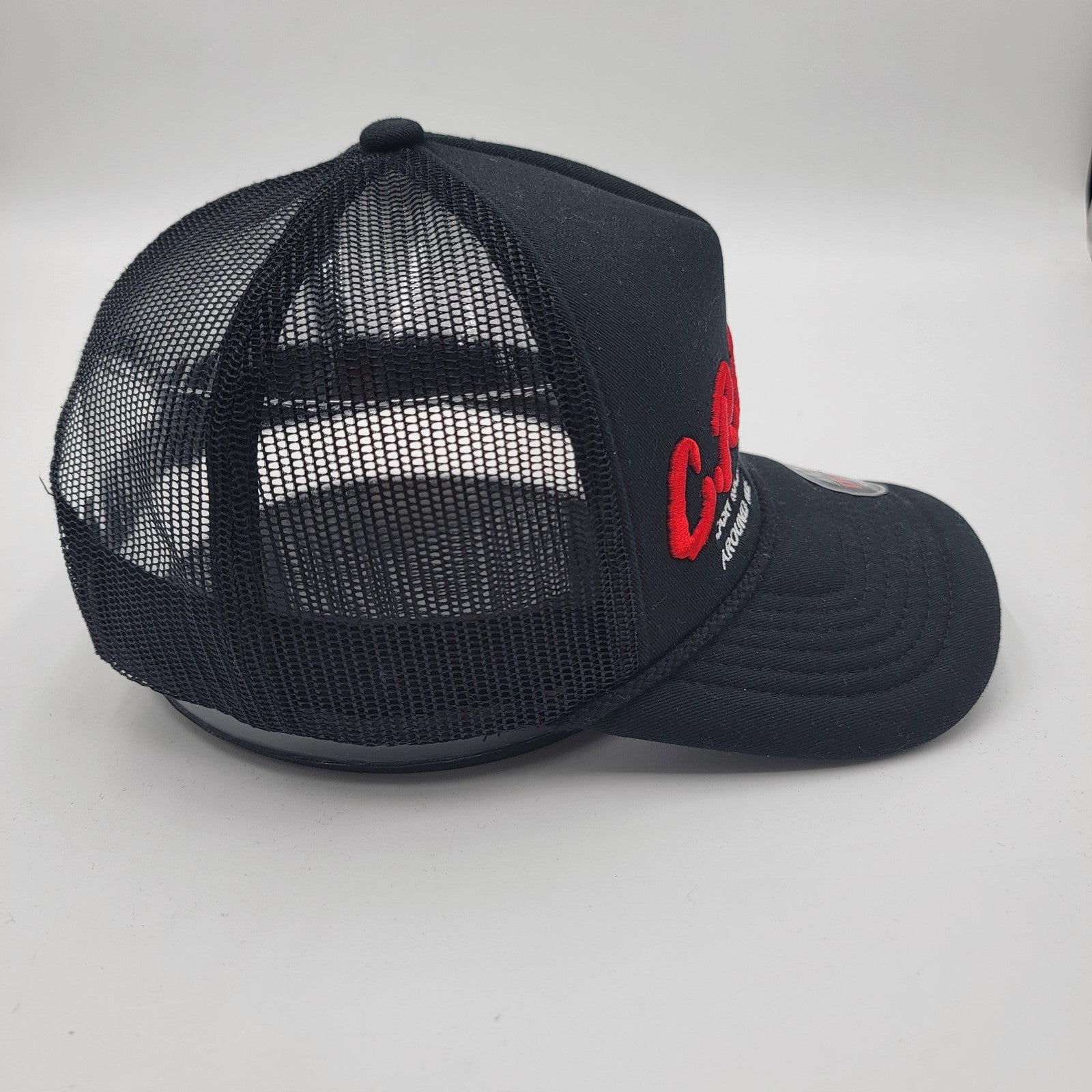 CREAM Hat Cap Snap Back Black Red Mesh Trucker Embroidered Muka One Size Mens3