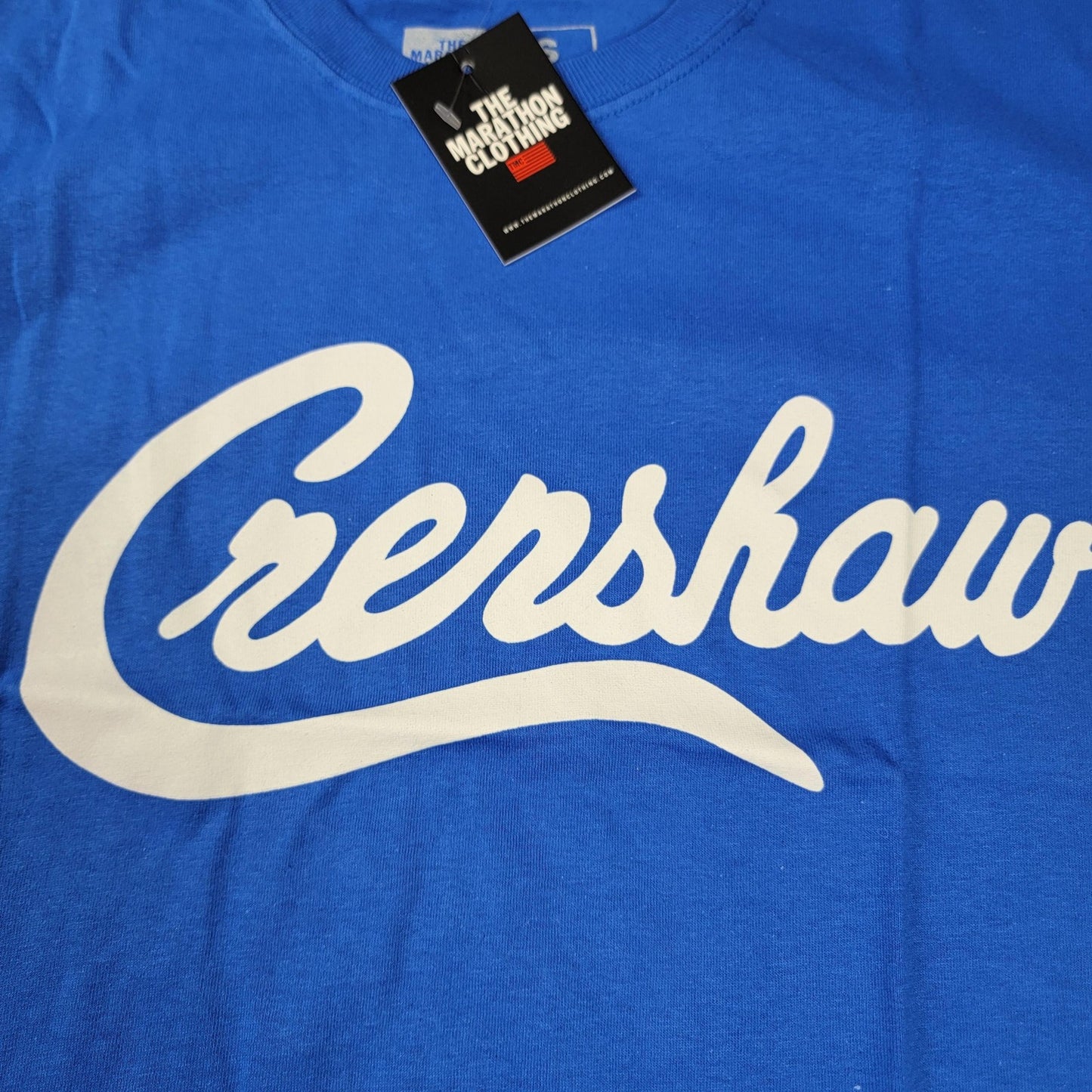 The Marathon Clothing Crenshaw Shirt Mens Small Blue TMC Graphic Tee Crewneck3