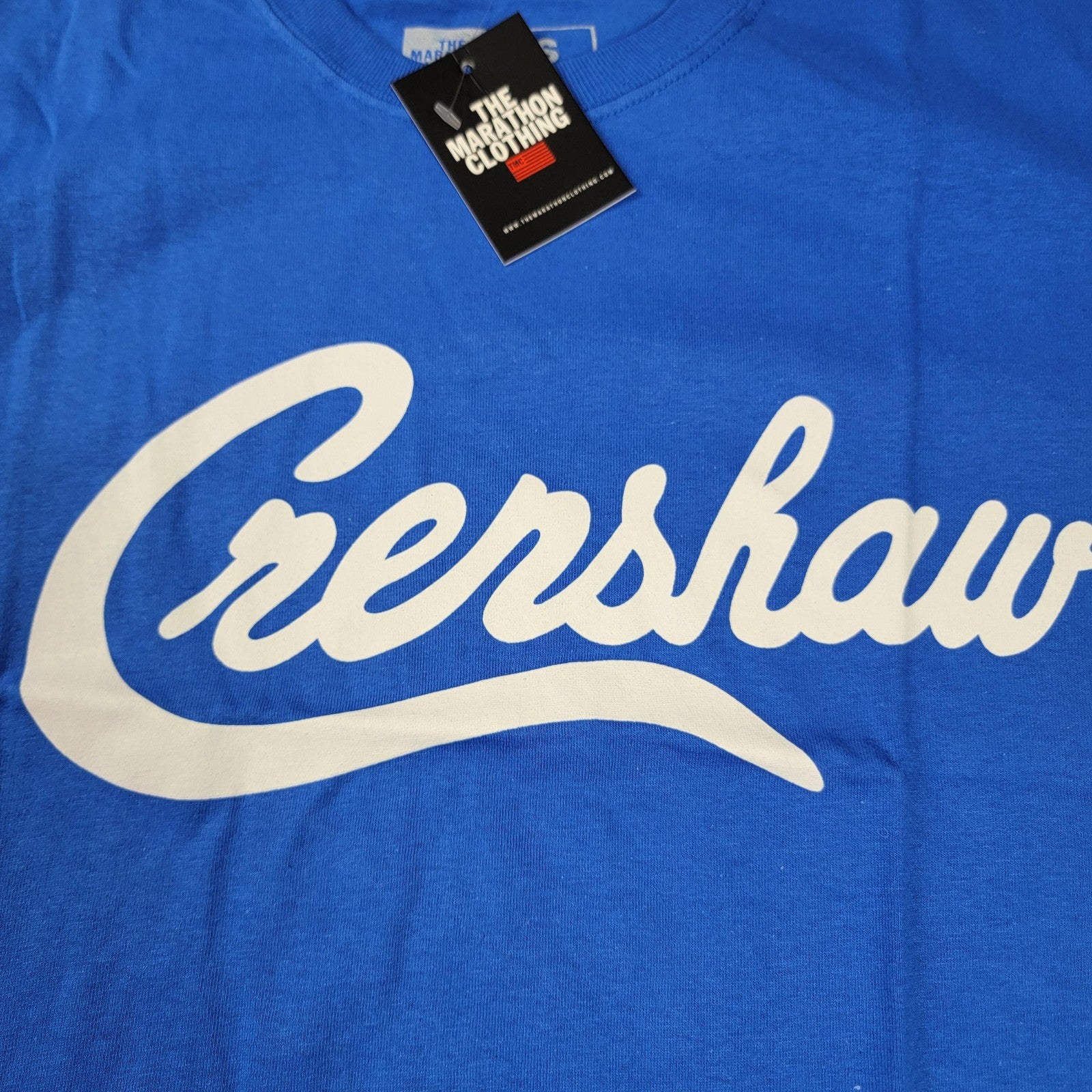 The Marathon Clothing Crenshaw Shirt Mens Small Blue TMC Graphic Tee Crewneck3