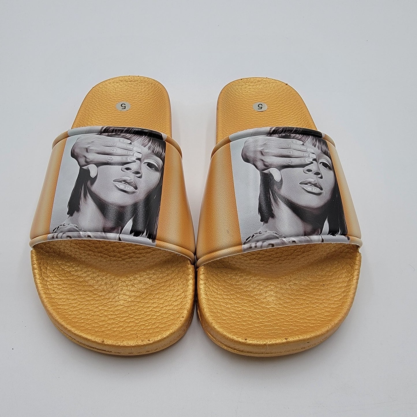 Cross Colours Left Eye Legacy Slides Womens Size 9 Lisa Lopes Graphic Sandals2