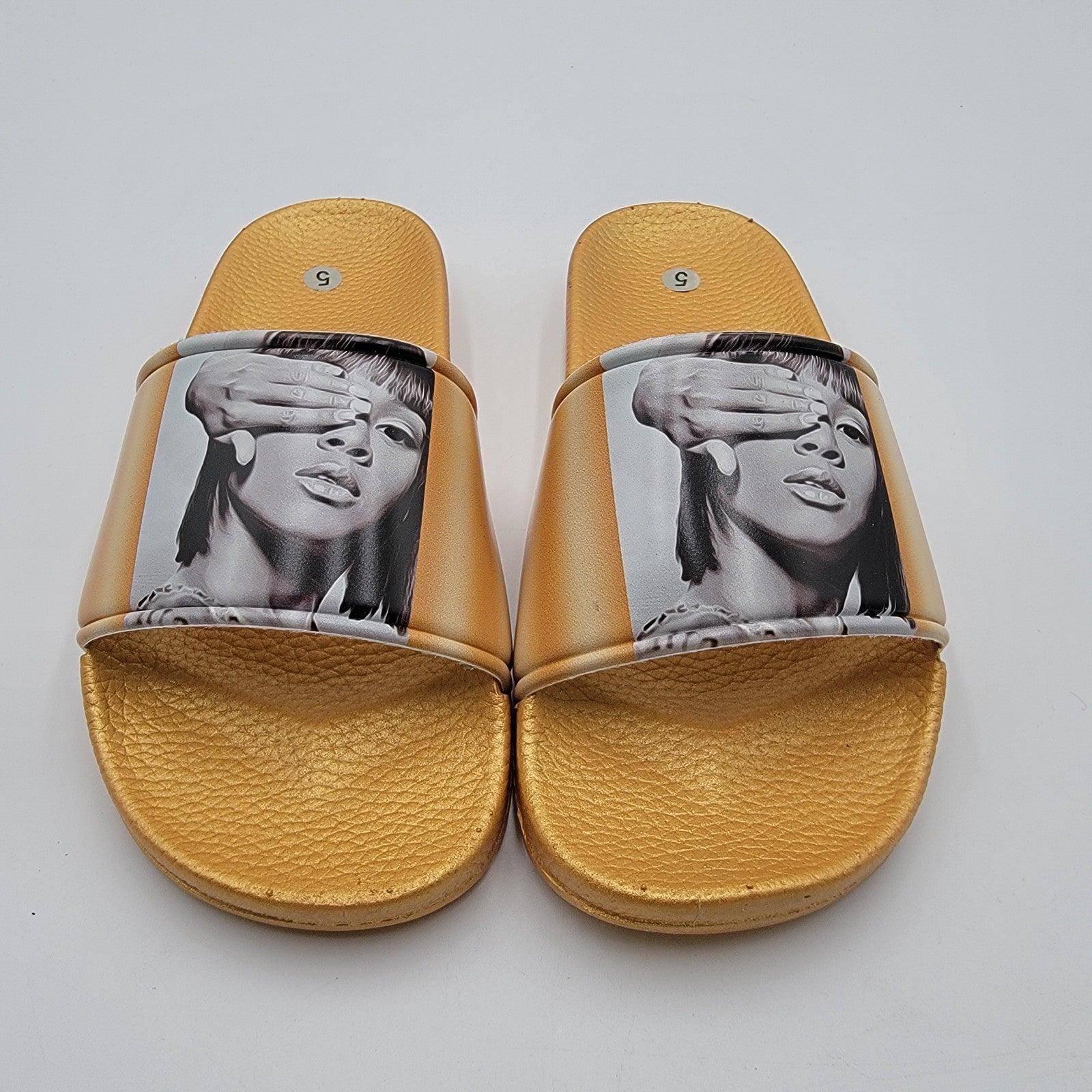 Cross Colours Left Eye Legacy Slides Womens Size 9 Lisa Lopes Graphic Sandals2