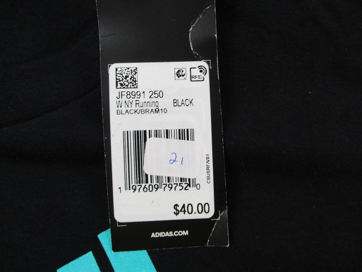 Adidas Running Shirt Womens M Black New York City Graphic Tee 136413653