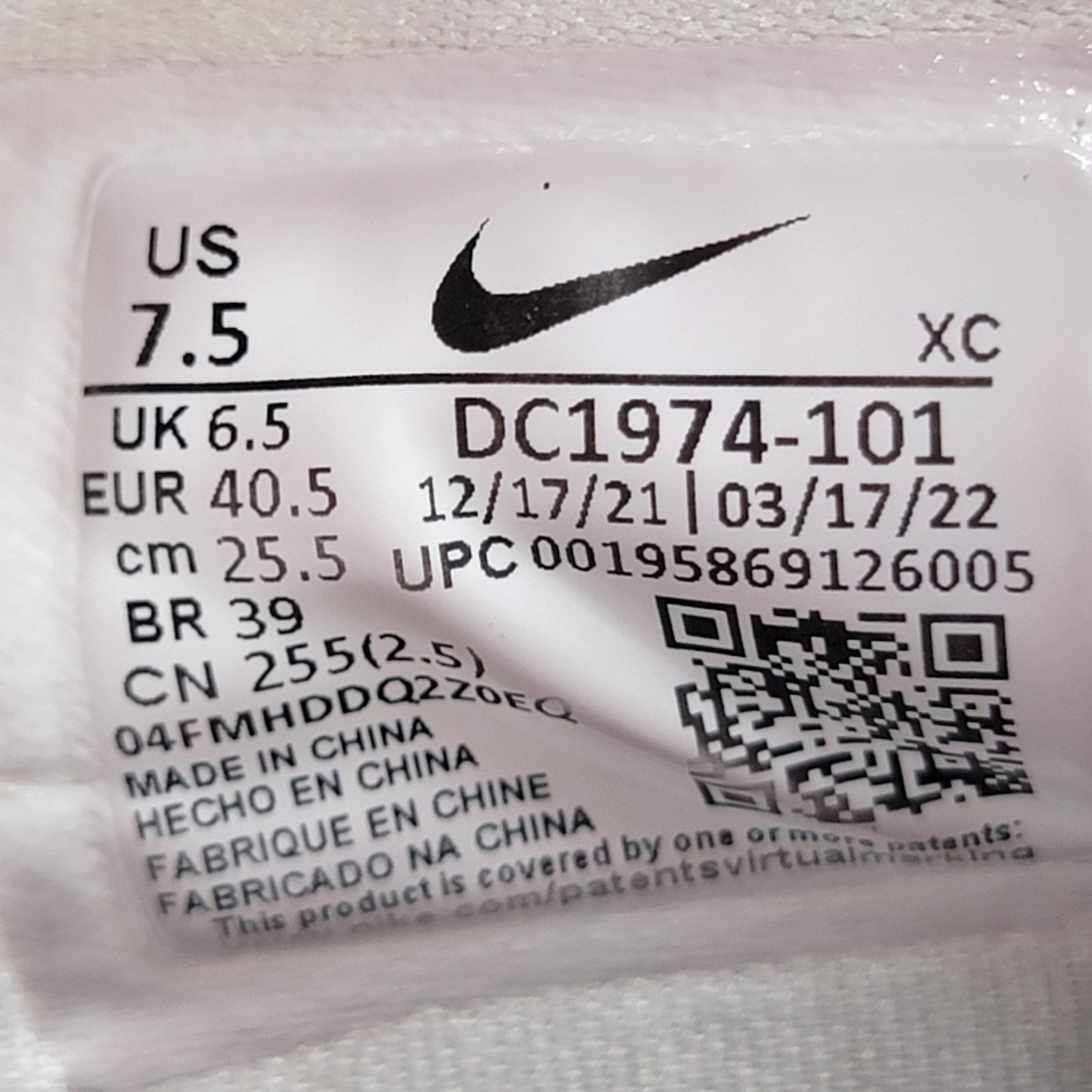 Nike PG 6 'Orange Chalk' Sz 7.5 DC1974101