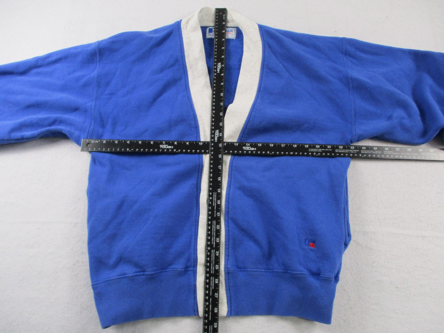Vintage Russell Athletic Sweatshirt Mens Large Blue Button Cardigan USA Fleece7