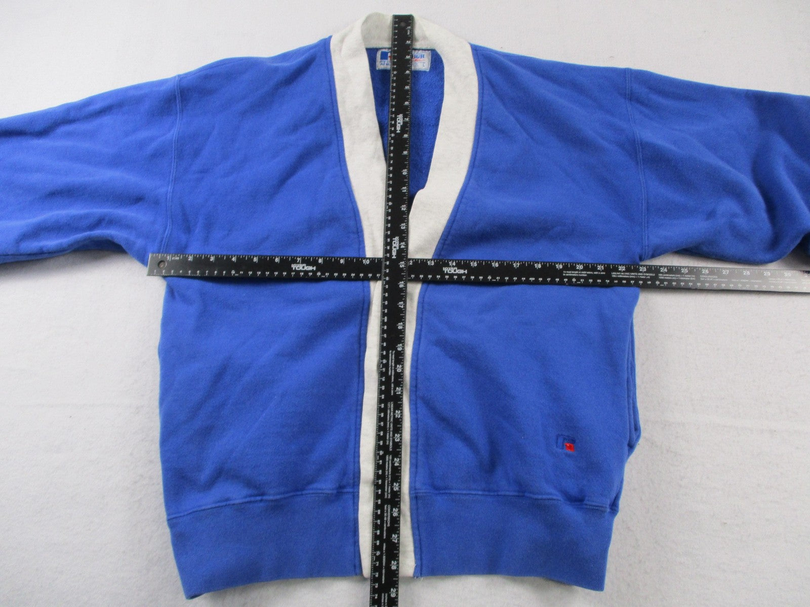 Vintage Russell Athletic Sweatshirt Mens Large Blue Button Cardigan USA Fleece7