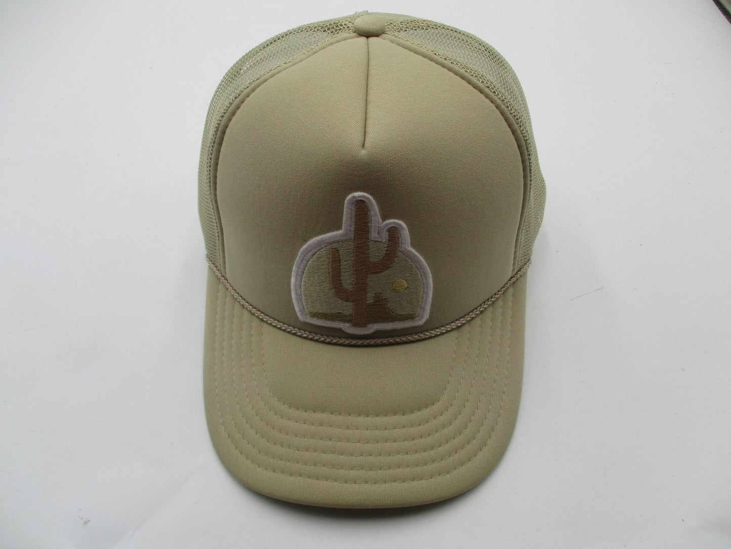 Otto Cactus Desert Hat Cap Snap Back Mens One Size Beige Trucker Mesh Patch9