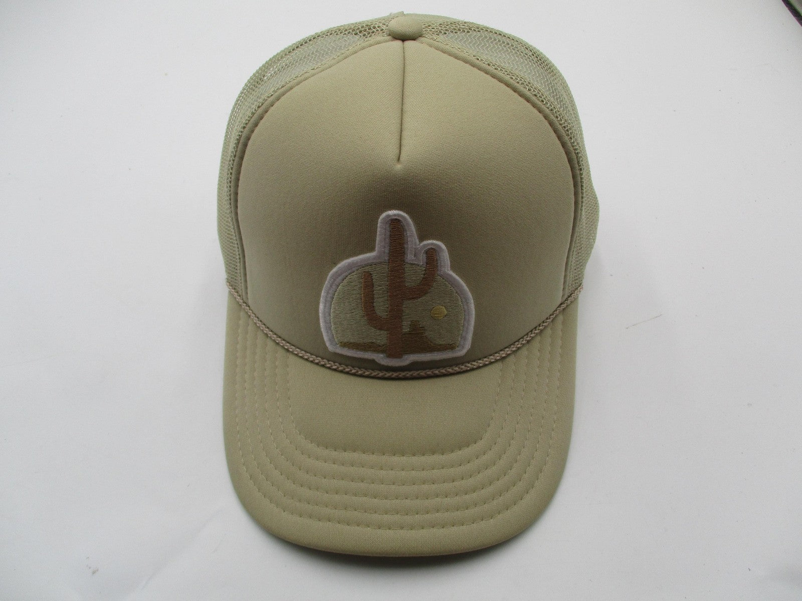 Otto Cactus Desert Hat Cap Snap Back Mens One Size Beige Trucker Mesh Patch9