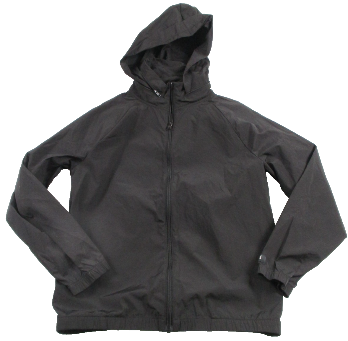 PINK Victoria's Secret Jacket Womens S/M Black Hooded Full Zip Windbreaker 16520