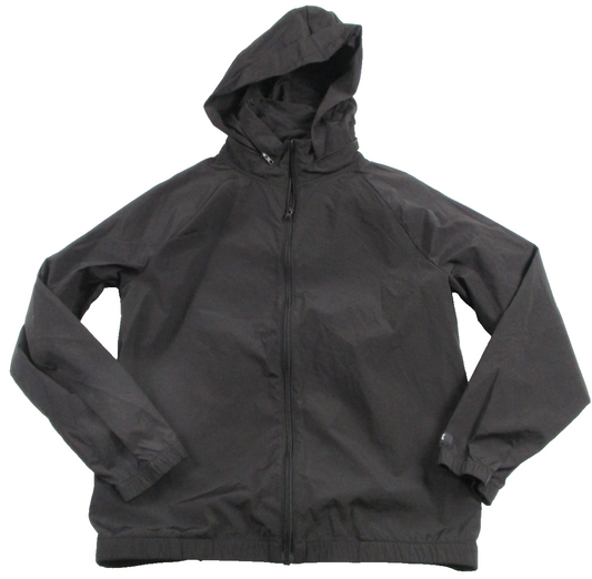 PINK Victoria's Secret Jacket Womens S/M Black Hooded Full Zip Windbreaker 16520