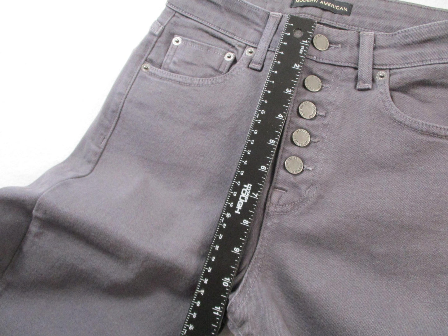 Modern American Savannah Jeans Womens 29 Gray High Rise Wide Leg Charcoal 14748