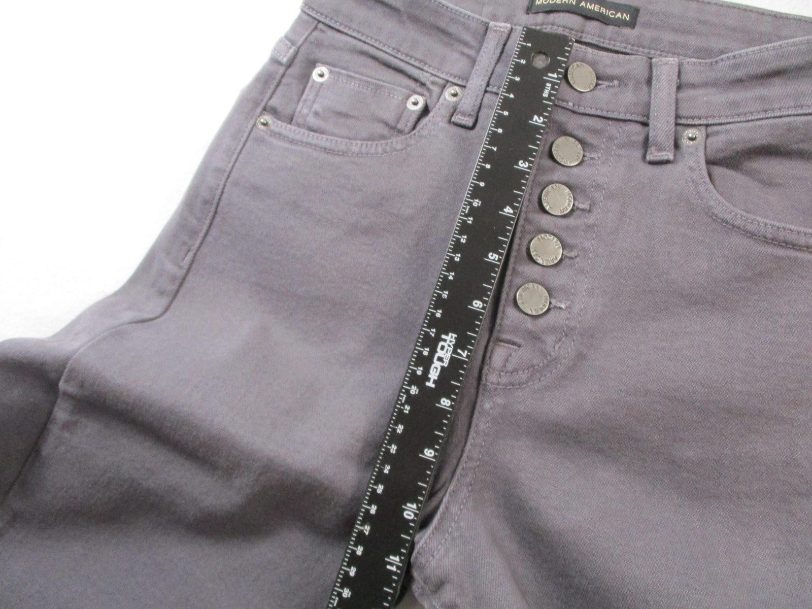 Modern American Savannah Jeans Womens 29 Gray High Rise Wide Leg Charcoal 14748