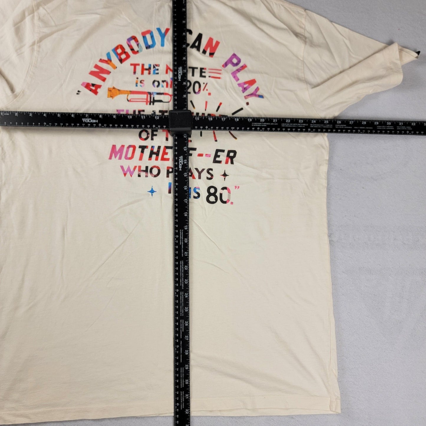 Roots of Fight Miles Davis Shirt Mens 3XL White NYC Jazz Graphic Tee Cotton 10757
