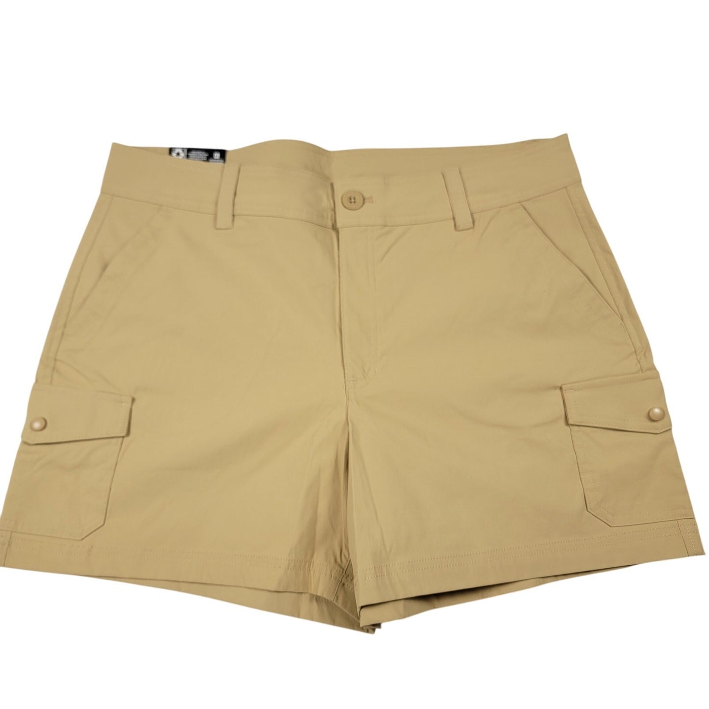 Eddie Bauer Women's Cargo Pocket Shorts Khaki Stretch Hiking