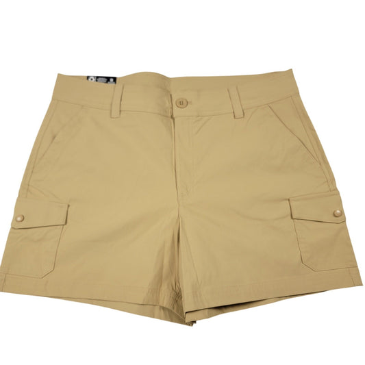 Eddie Bauer Women’s Cargo Pocket Shorts Size 14 Khaki Stretch Hiking Casual0