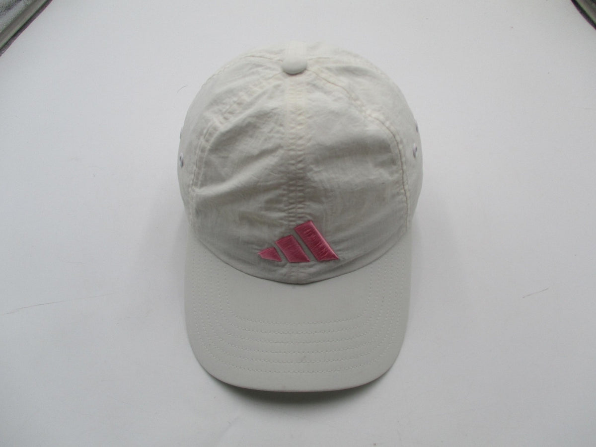 Adidas Hat Cap Strap Back Mens One Size White Pink AEROREADY Nylon Baseball8
