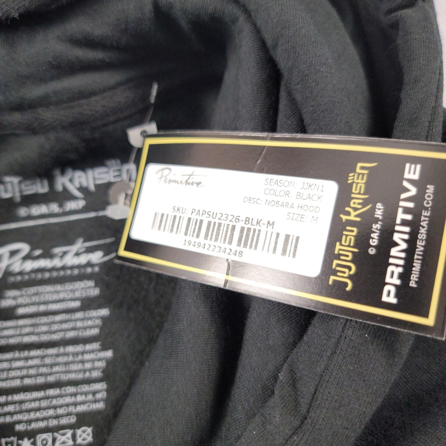 PRIMITIVE x Jujutsu Kaisen Nobara Hoodie Sz M