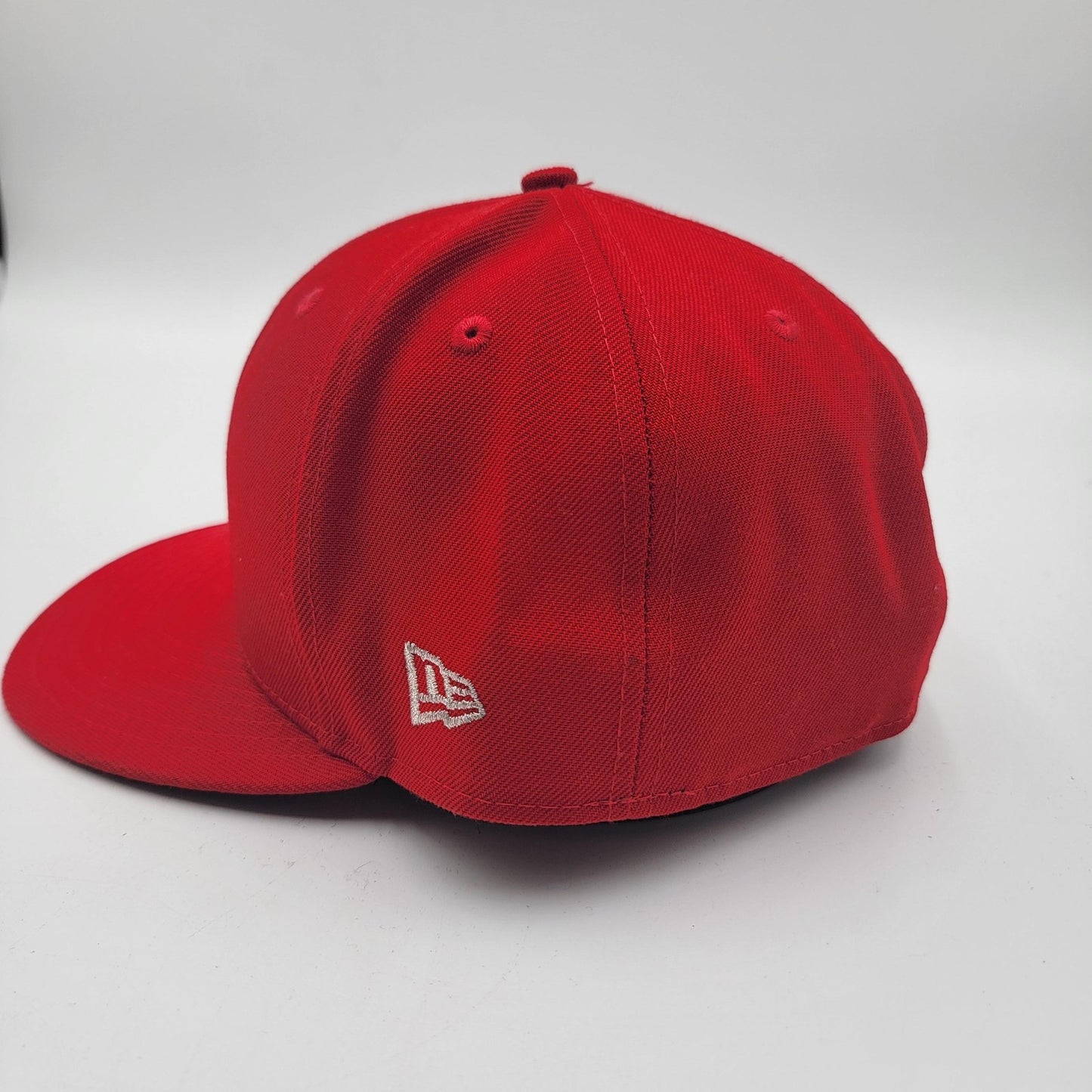 Los Angeles Angels Hat Cap Fitted Mens 7 3/4 Red MLB Baseball New Era1