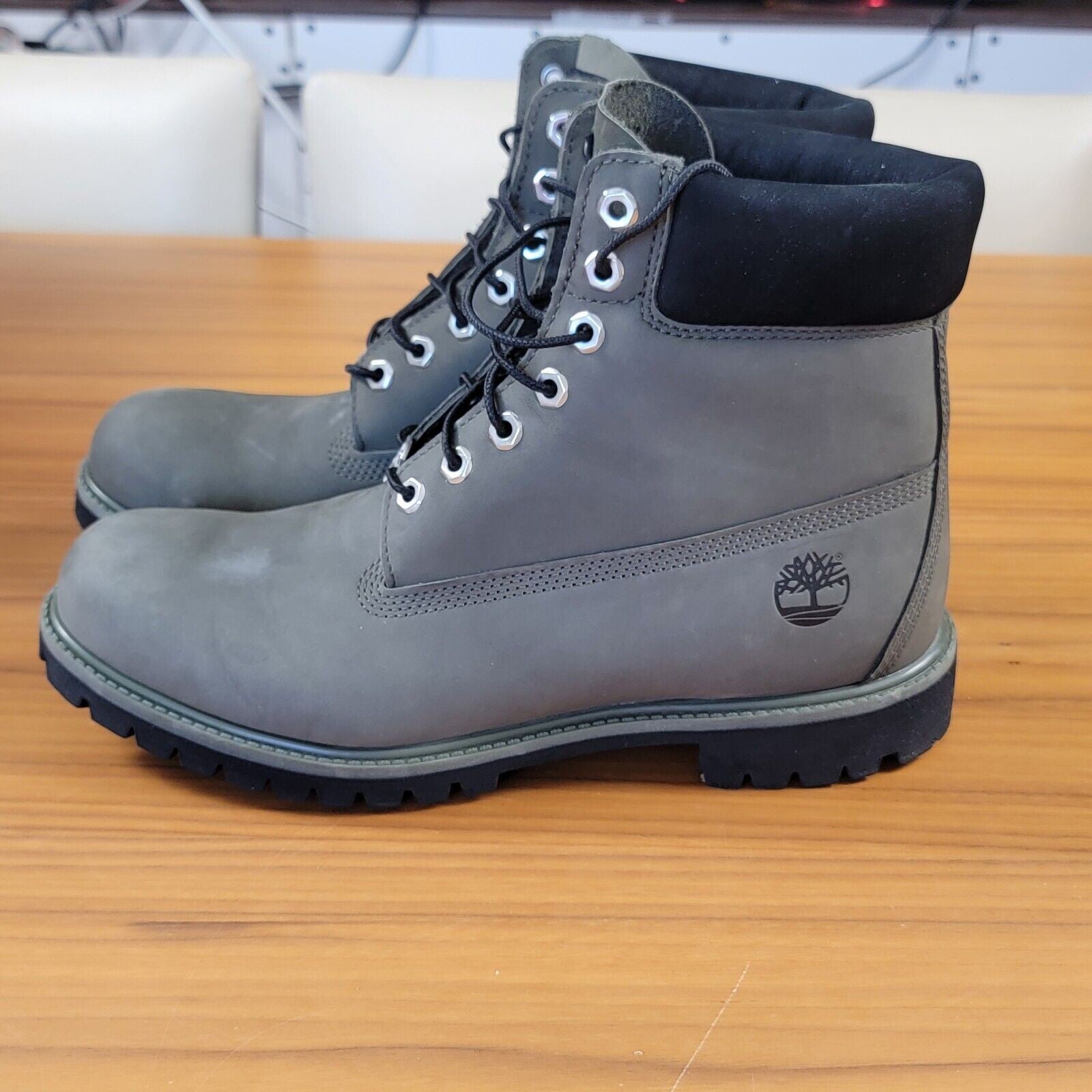 Timberland Premium 6 Inch Waterproof Dark Green Nubuck 0A2KZQ Mens Size 11M1