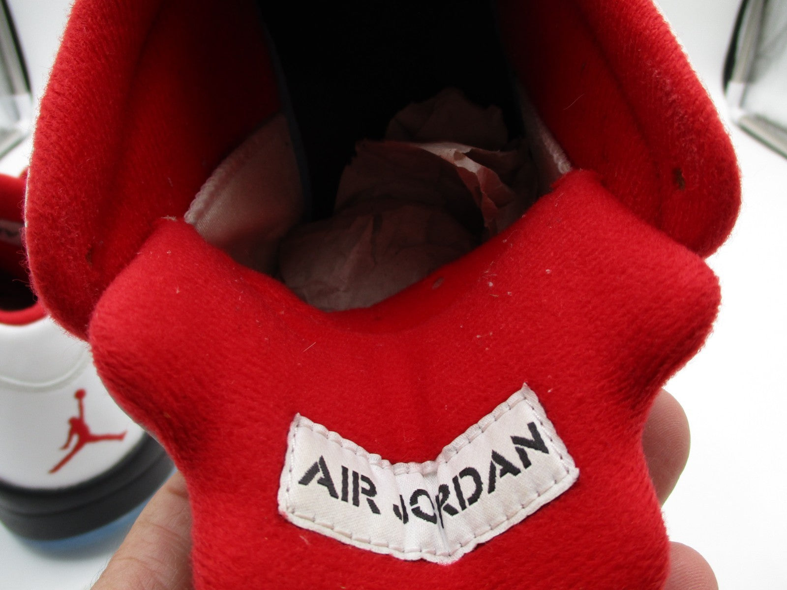 SAMPLE Nike Air Jordan 5 Low Golf Cleats Retro Fire Red Men Sz 9 CU4523-100 1A710