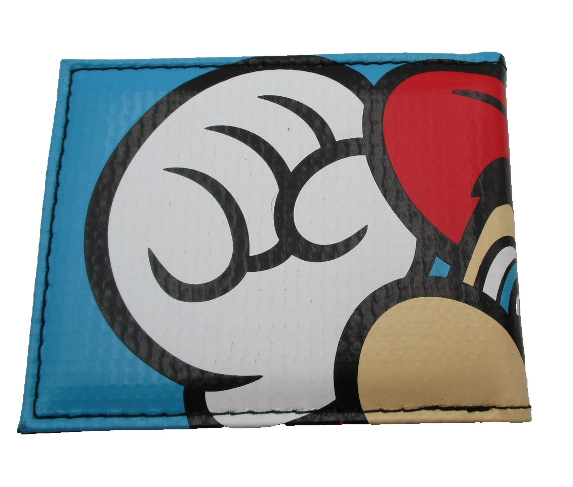 Super Mario Wallet Mens Red Blue Bifold ID Window Card Slots Bioworld Nintendo3