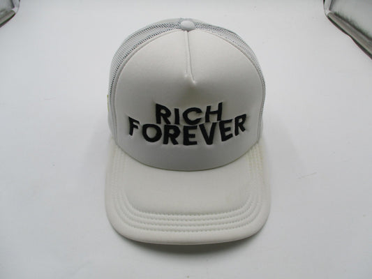 Crowns By Lids Hat Cap Snap Back Mens One Size White Rich Forever Trucker Mesh0
