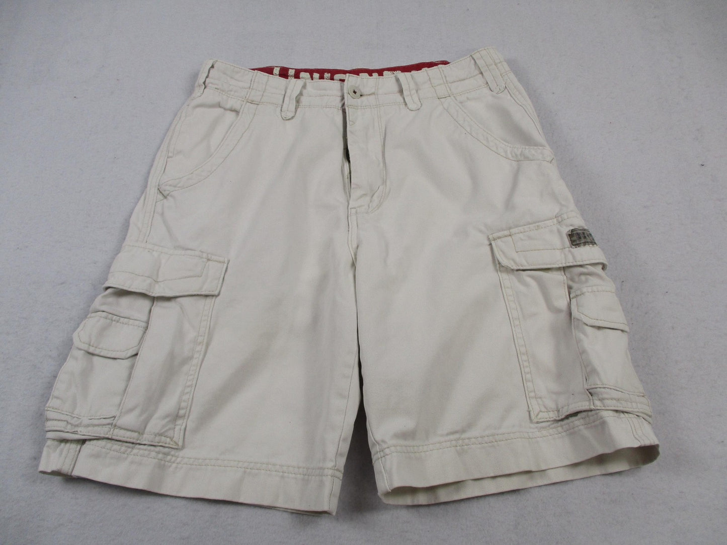 Unionbay Cargo Shorts Mens 30 White 11 Inseam Palm Tree Tropical Cotton Canvas0