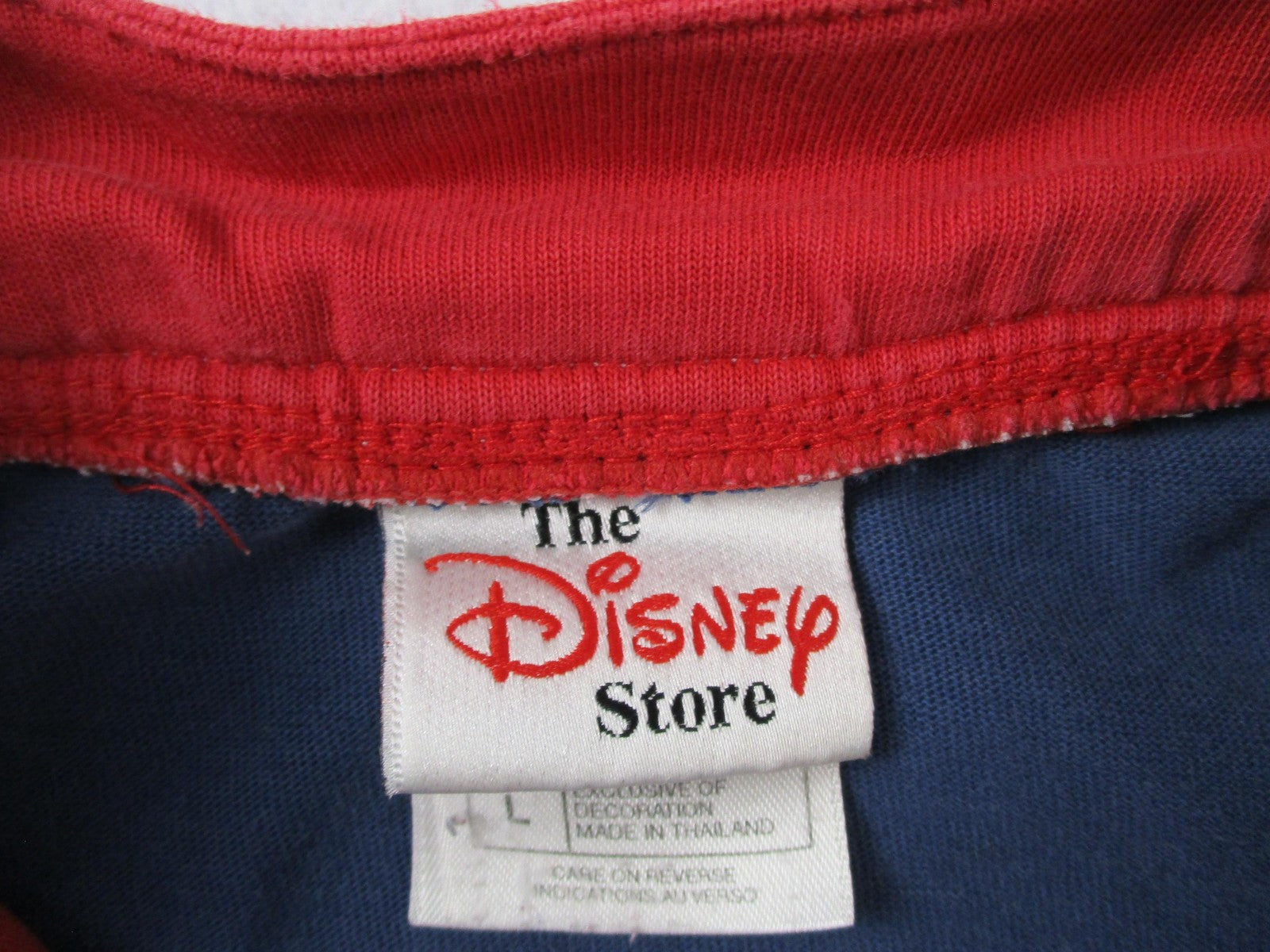 Vintage Disney Store Mickey Mouse Baseball Jersey Womens L 90s Embroidered 16055
