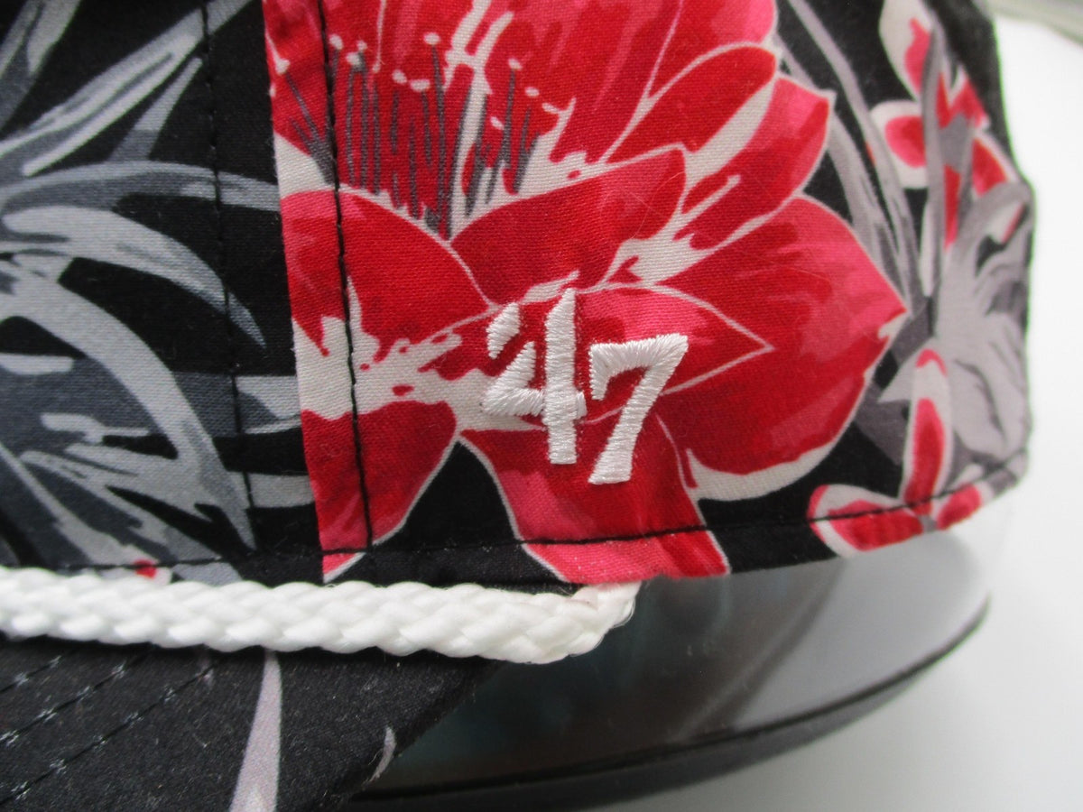 Chicago Bulls Hat Cap Snap Back One Size Floral Black NBA Basketball 47 Brand4
