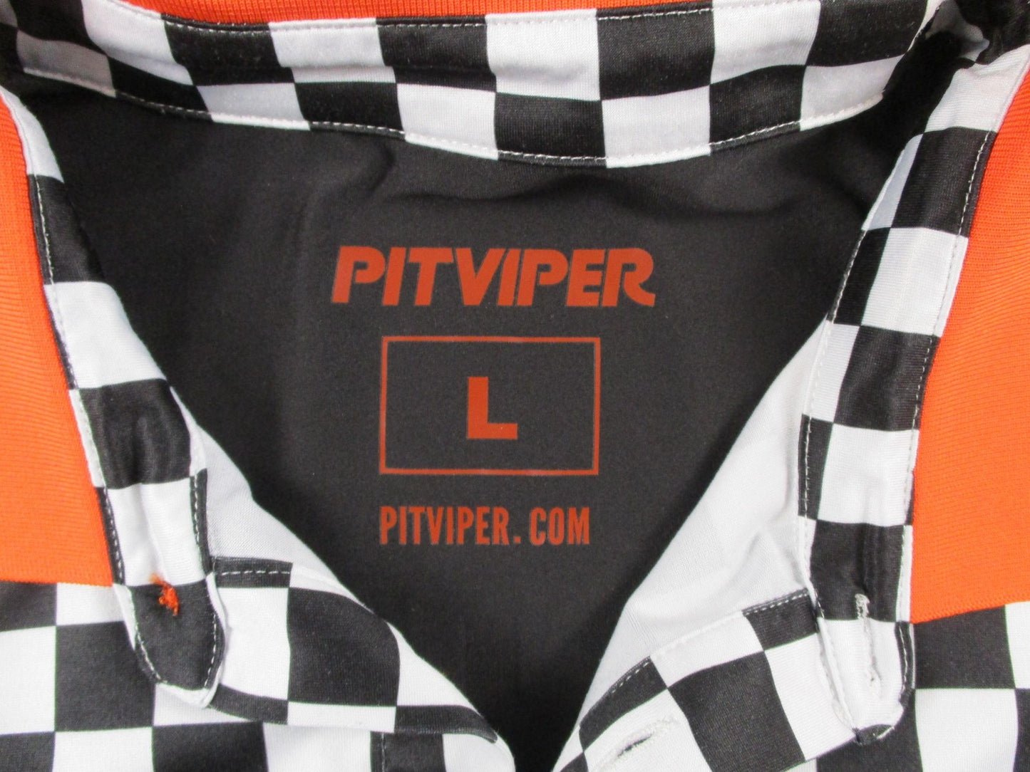 Pit Viper Polo Shirt Mens Large Multicolor Checkered Racing Graphic NWT 16992