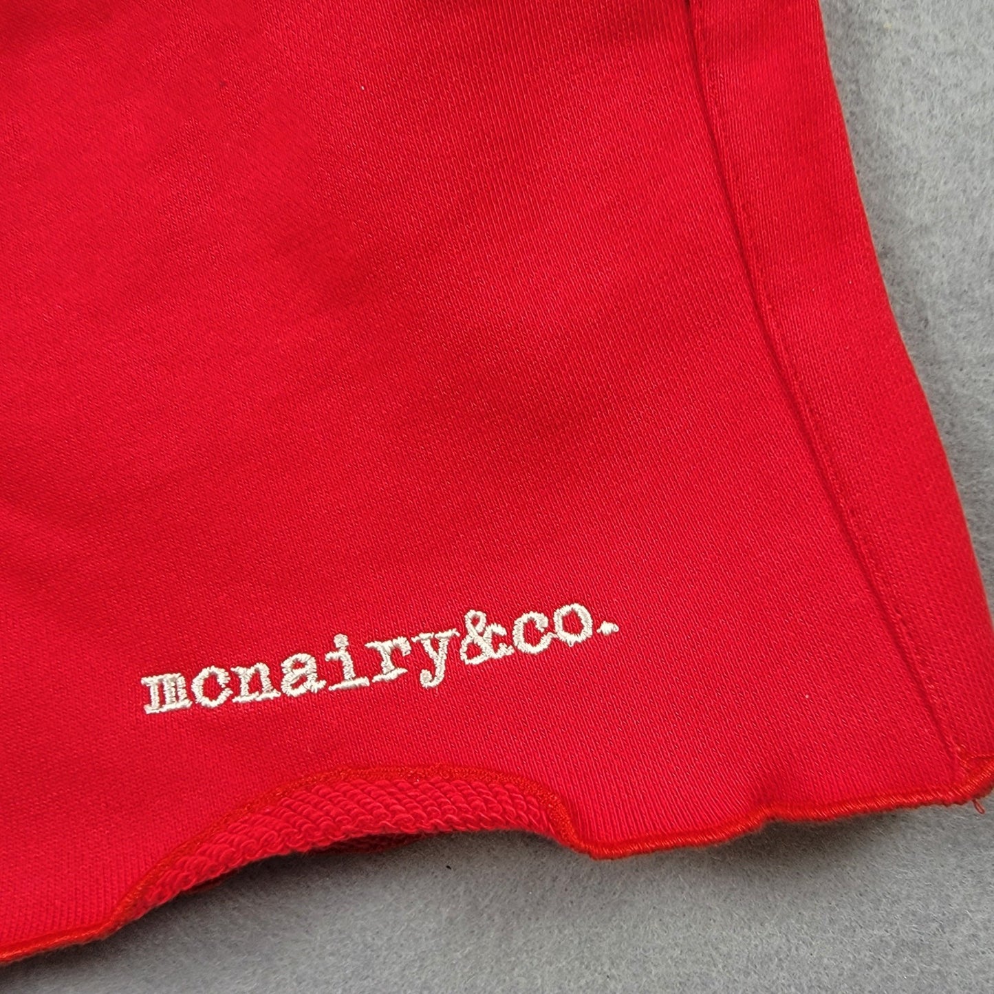 McNairy & Co Sweat Shorts XXL Red Organic Cotton Lounge Streetwear
