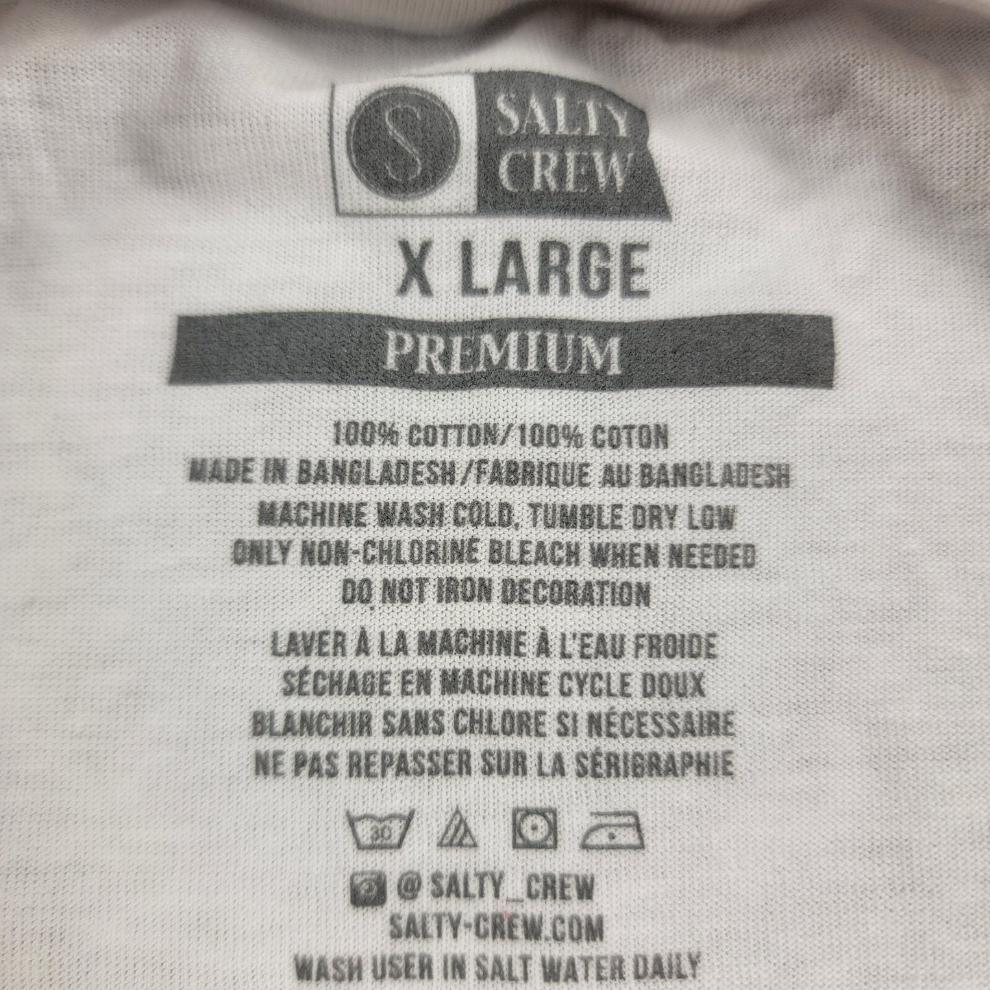 Salty Crew Find Refuge in the Sea  TShirt White NWOT Size XL