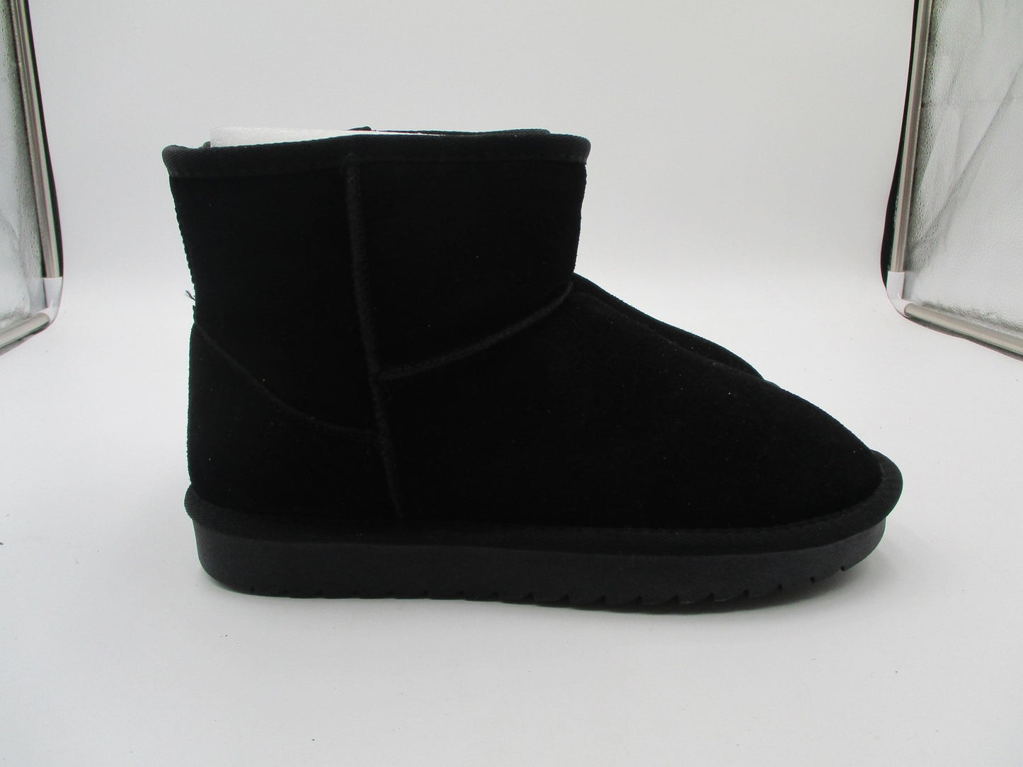 Cushionaire Womens Size 8.5 Black Faux Suede Shearling Lined Winter Boots3