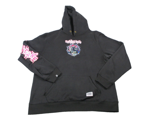 Wedding Cake Hoodie Mens 2XL Black Graphic Pullover Back Embroidered