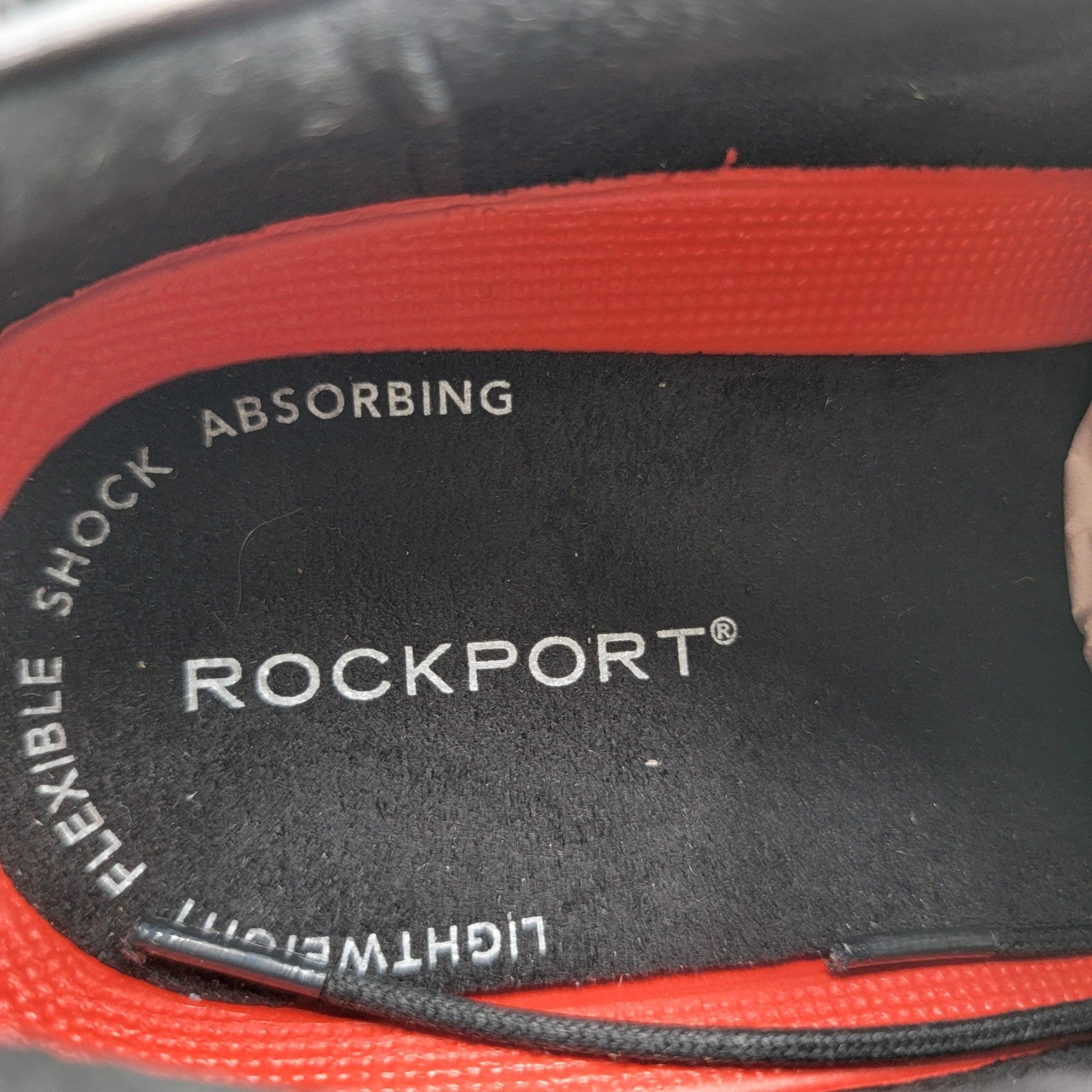 Rockport Charlesroad Plaintoe Shoes Mens Size 7.5W Black Leather Comfort6