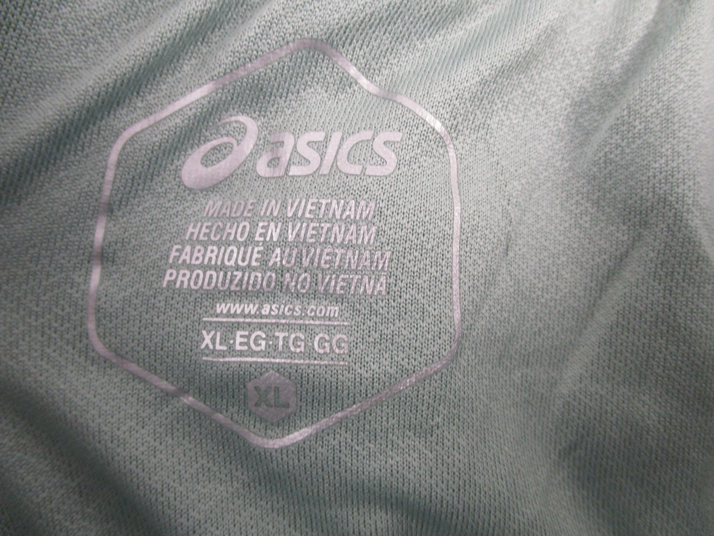 ASICS Running Shorts Womens XL Green High Waist Lined Athletic MASH3670WSS 12353