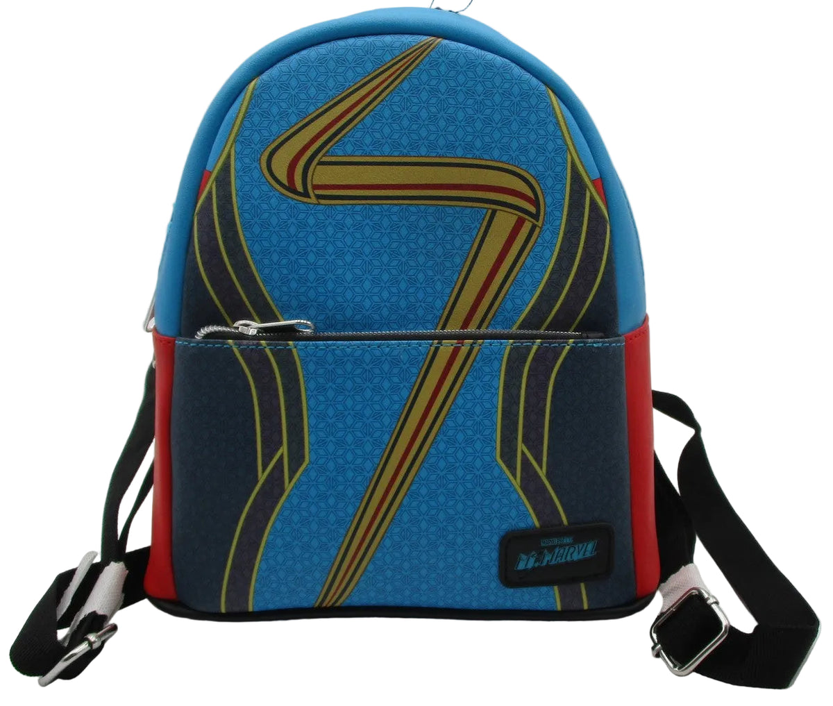 Funko Backpack Unisex Mini Blue Ms Marvel Faux Leather Geometric Bag Comic0