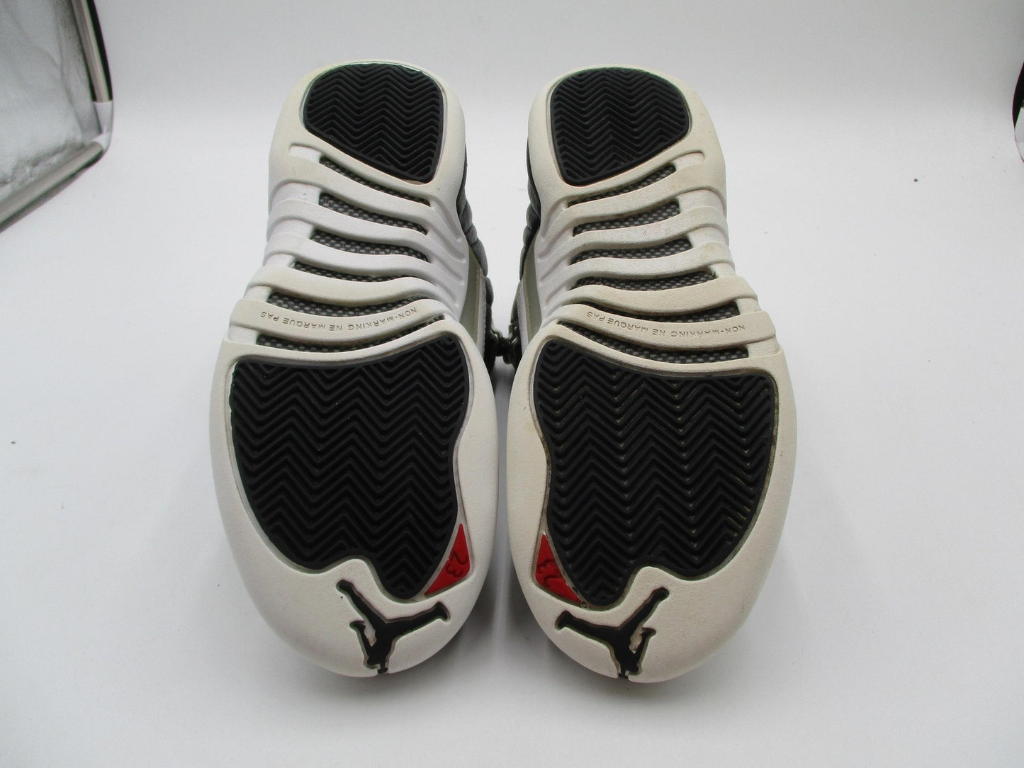 Air Jordan 12 Retro Playoffs Shoes Youth 5.5Y Black White Sneakers 153265-00615