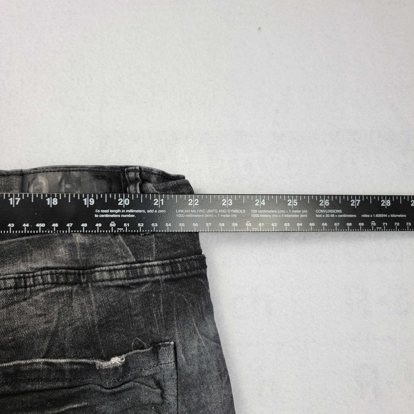 Another Hype Piece Jeans Mens 44x33 Black Paint Splatter Distressed Stretch 12035